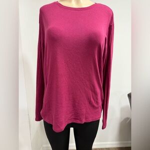 Eddie Bauer Magenta Long Sleeve Tee Size XL